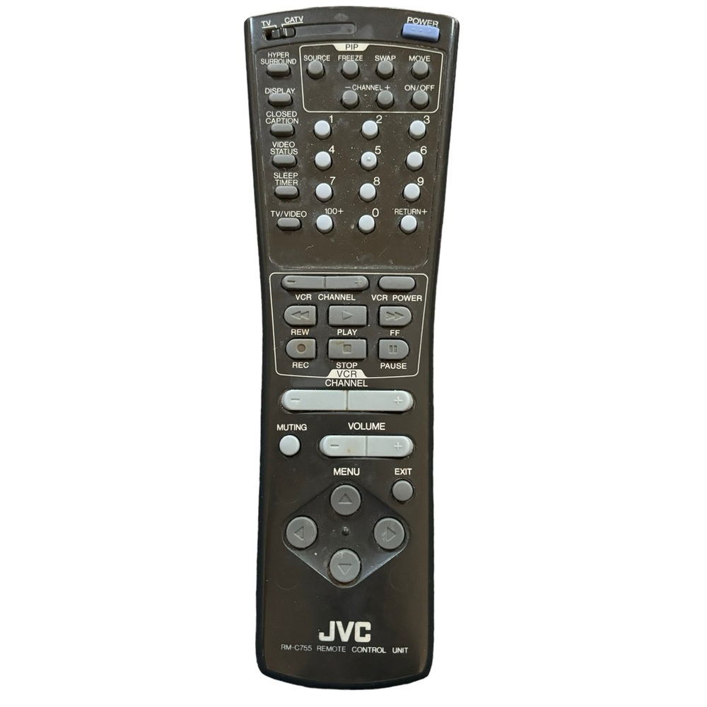 Genuine JVC (RM-C755) Television TV Remote Control With Battery Cover